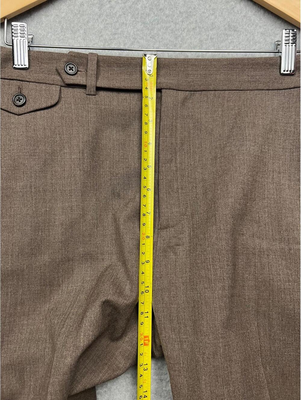 Lauren Ralph Lauren Wool Slacks Pants Womens 14 Office Casual Work Simple Brown - Picture 9 of 11